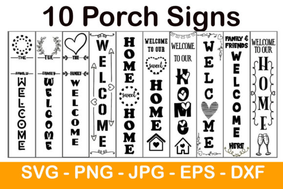 10 Welcome Porch Sign: A Free Design Asset for Modern Creators
