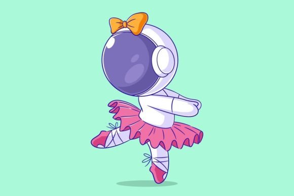 Astronaut Doing Ballet Dance: A Unique Design Asset