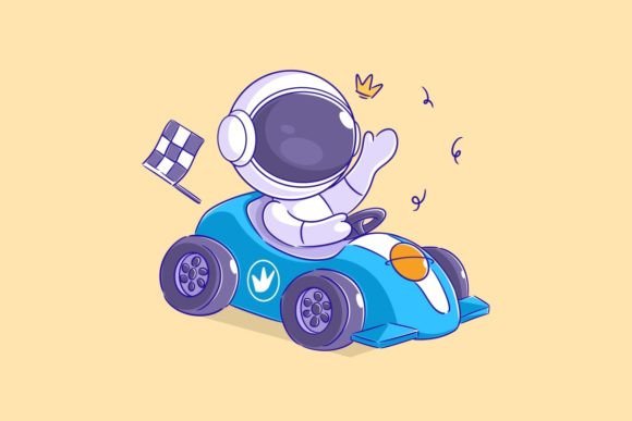 Astronaut Driving a Supercar: A Champion's Asset for Designers