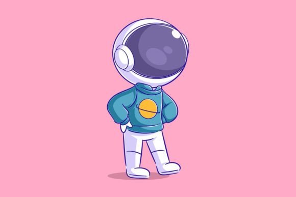 Astronaut in a Green Jacket: A Vector Asset for Modern Design