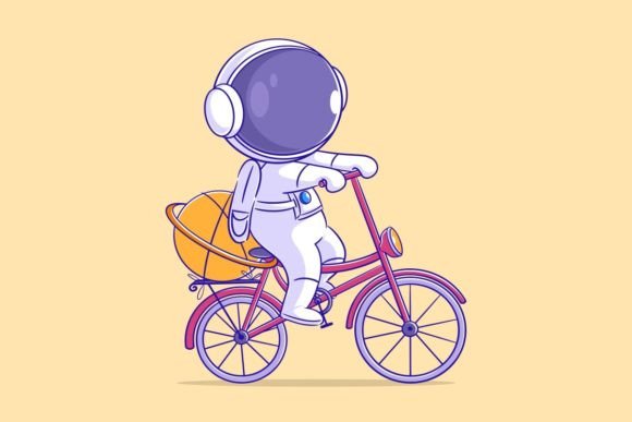Astronaut Riding a Bicycle: A Design Asset for Cosmic Creativity