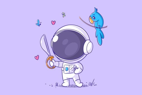 Astronaut Stylized As a Pirate: A Cosmic Design Asset