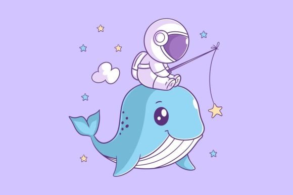 Astronauts Are Fishing for Whales: A Modern Design Asset