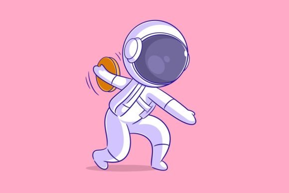 Capturing Cosmic Motion: The Astronaut Playing Discus Throw