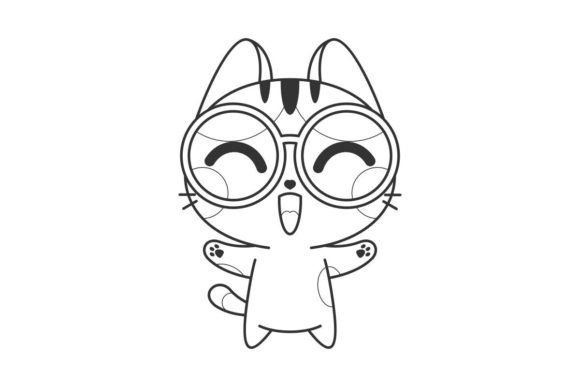 Charming Cat in Glasses: Elevate Your Design Projects
