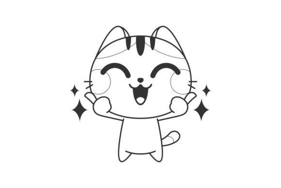 Charming Line Art: The Power of a Smiling Cat in Design