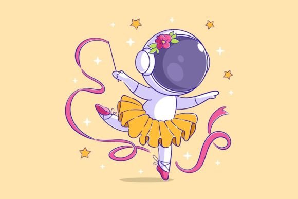 Creative Assets: Astronauts Dancing with the Ribbon