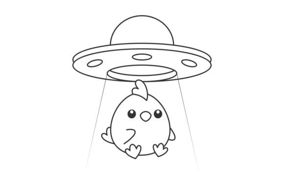 Cute Chicks Sucked in Ufo Spacecraft: A Modern Design Asset