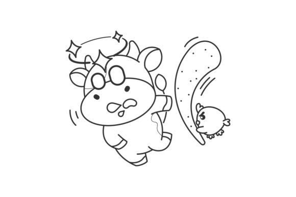 Cute Cow Passed out Hit by Angry Chick: A Design Asset Deep Dive