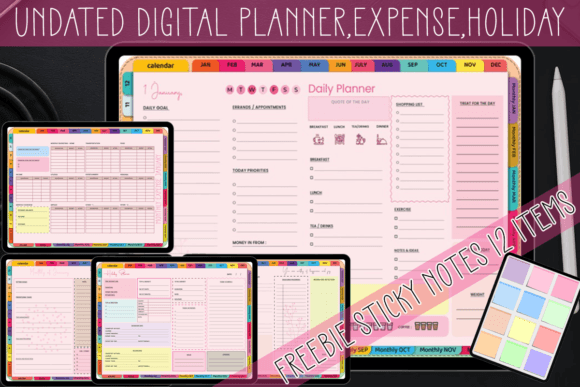Master Your Year: The Undated Digital Planner for Expense & Holiday